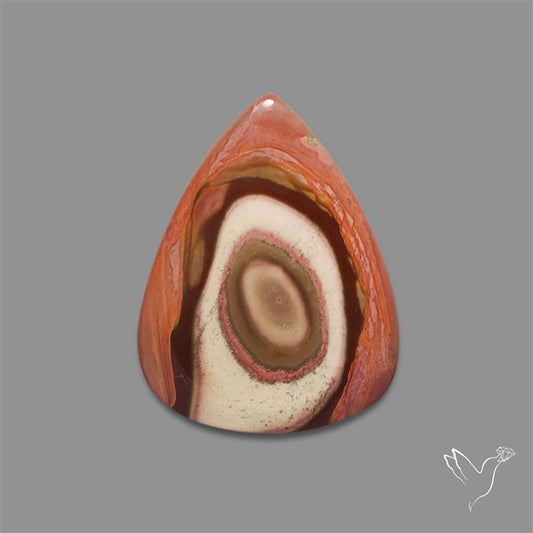 Polychrome Picture Jasper Cabochon Rare Spiral Pattern