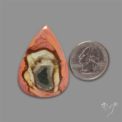 Polychrome Picture Jasper Cabochon Rare Spiral Pattern
