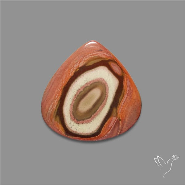 Polychrome Picture Jasper Cabochon Rare Spiral Pattern