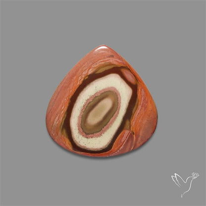 Polychrome Picture Jasper Cabochon Rare Spiral Pattern