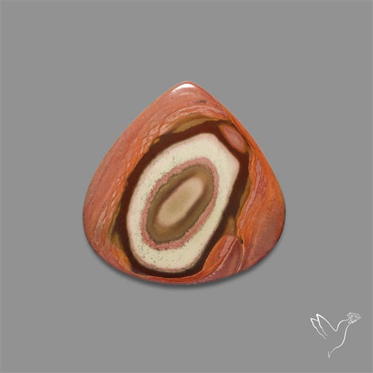 Polychrome Picture Jasper Cabochon Rare Spiral Pattern