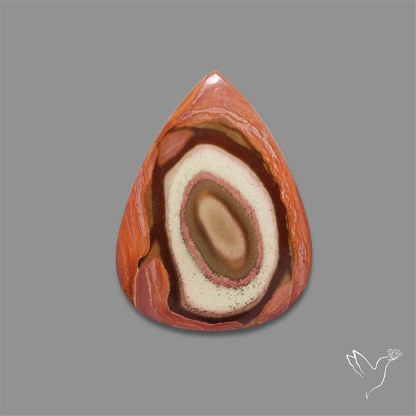 Polychrome Picture Jasper Cabochon Rare Spiral Pattern