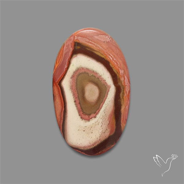 Polychrome Picture Jasper Cabochon Rare Spiral Pattern