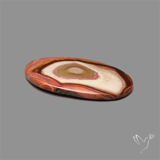 Polychrome Picture Jasper Cabochon Rare Spiral Pattern
