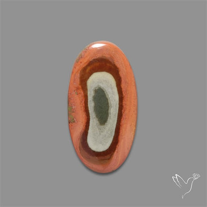 Polychrome Picture Jasper Cabochon Rare Spiral Pattern