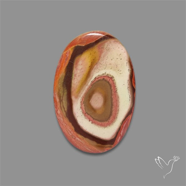 Polychrome Picture Jasper Cabochon Rare Spiral Pattern
