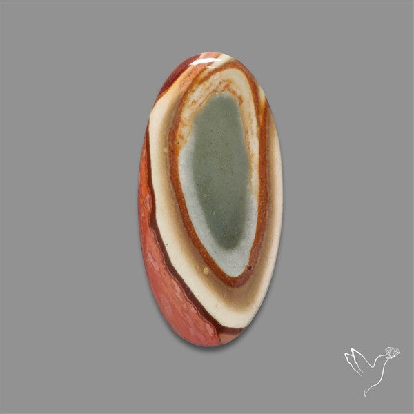Polychrome Picture Jasper Cabochon Rare Spiral Pattern
