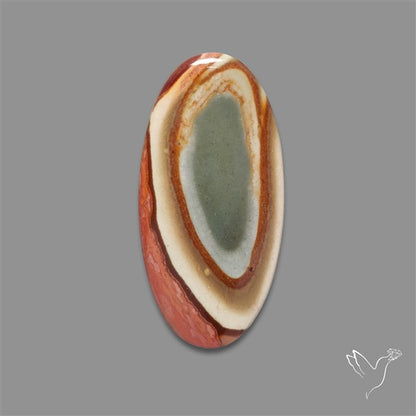 Polychrome Picture Jasper Cabochon Rare Spiral Pattern