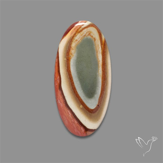 Polychrome Picture Jasper Cabochon Rare Spiral Pattern