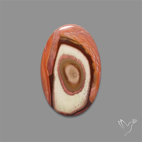 Polychrome Picture Jasper Cabochon Rare Spiral Pattern