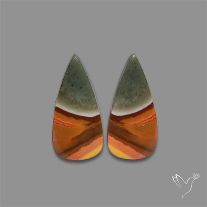 Polychrome Picture Jasper Pair