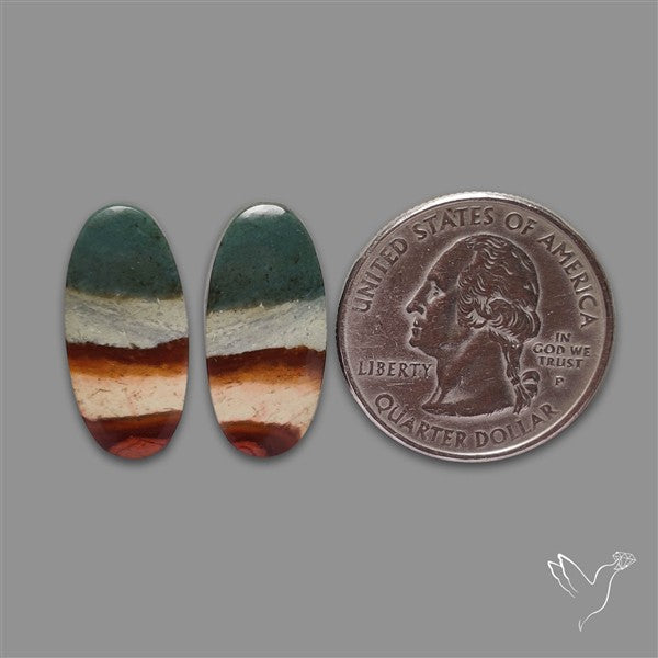 Polychrome Picture Jasper Pair