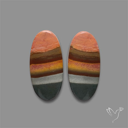 Polychrome Picture Jasper Pair