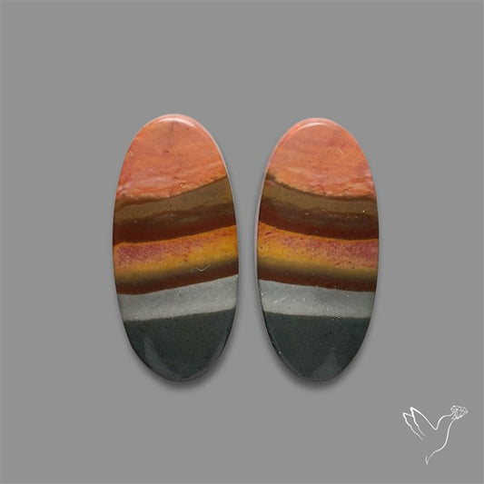 Polychrome Picture Jasper Pair