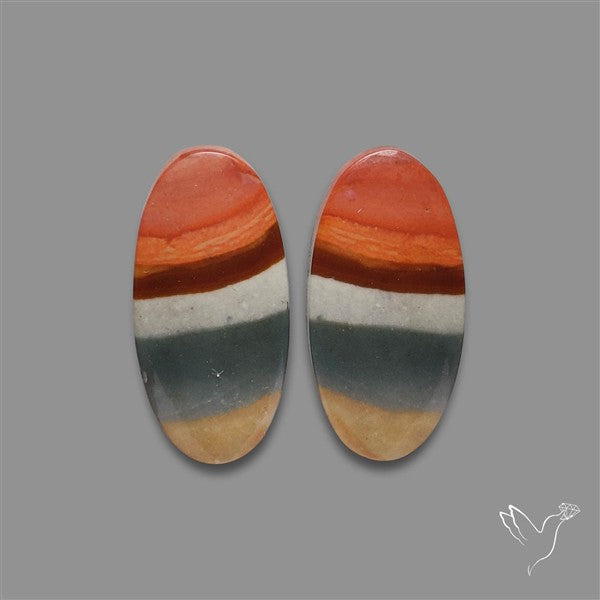 Polychrome Picture Jasper Pair