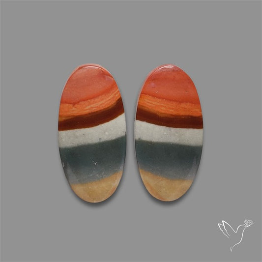 Polychrome Picture Jasper Pair