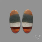 Polychrome Picture Jasper Pair