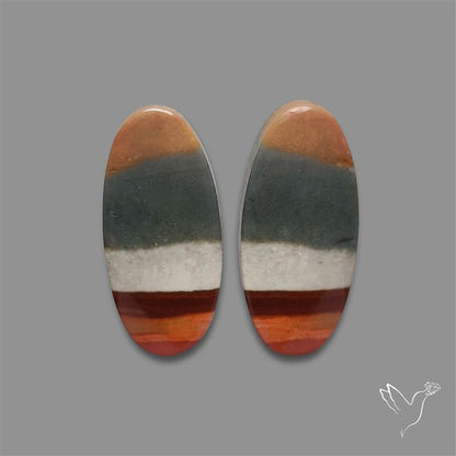 Polychrome Picture Jasper Pair