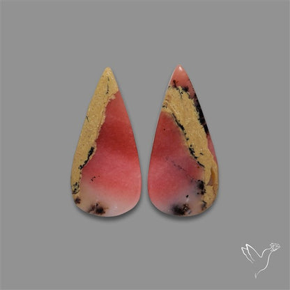 Peruvian Pink Opal Pair Bicolor
