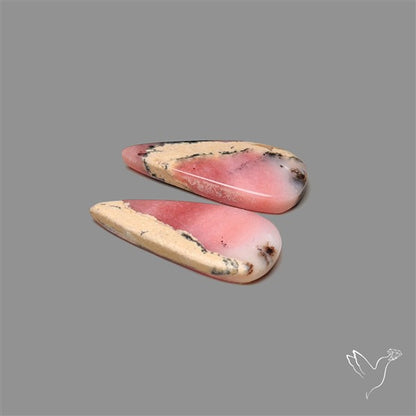 Peruvian Pink Opal Pair Bicolor