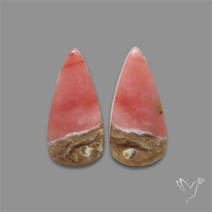 Peruvian Pink Opal Pair Bicolor