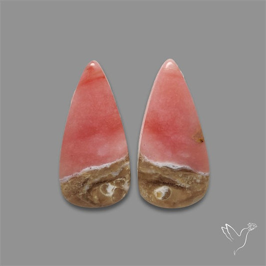 Peruvian Pink Opal Pair Bicolor