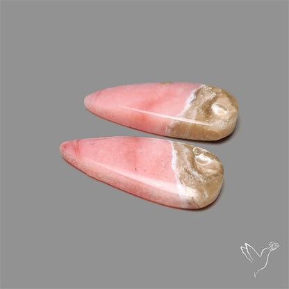 Peruvian Pink Opal Pair Bicolor