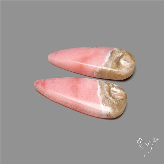 Peruvian Pink Opal Pair Bicolor