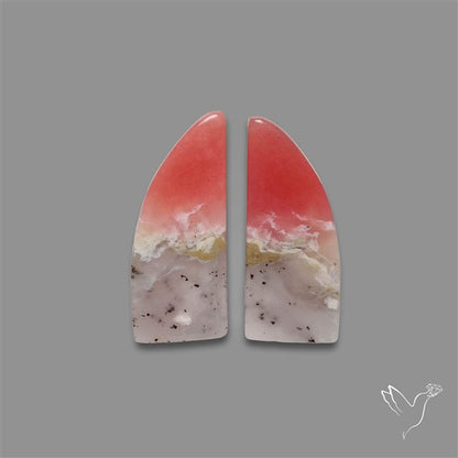 Peruvian Pink Opal Pair Bicolor