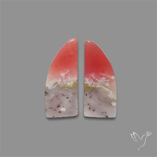 Peruvian Pink Opal Pair Bicolor