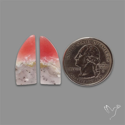 Peruvian Pink Opal Pair Bicolor