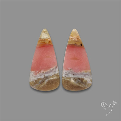 Peruvian Pink Opal Pair Bicolor
