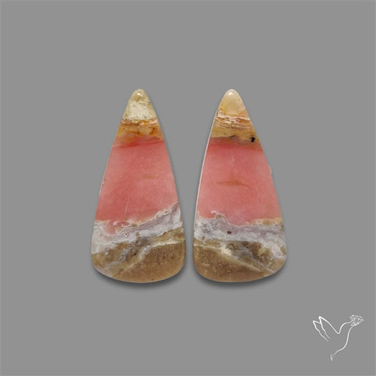 Peruvian Pink Opal Pair Bicolor