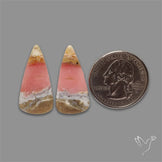 Peruvian Pink Opal Pair Bicolor