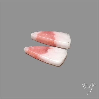Peruvian Pink Opal Pair Bicolor