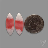 Peruvian Pink Opal Pair Bicolor