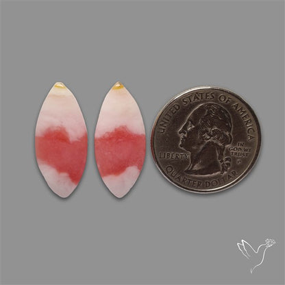 Peruvian Pink Opal Pair Bicolor