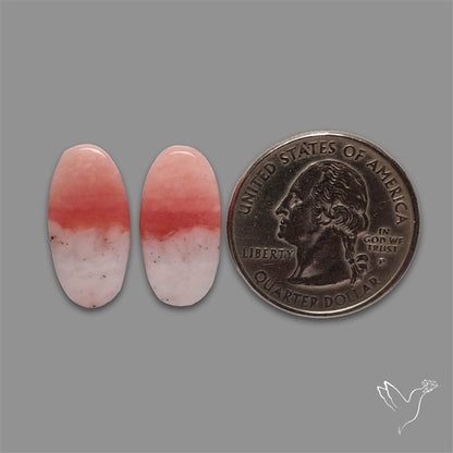 Peruvian Pink Opal Pair Bicolor