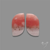 Peruvian Pink Opal Pair Bicolor