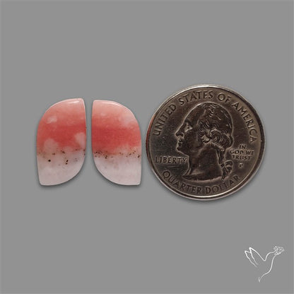 Peruvian Pink Opal Pair Bicolor