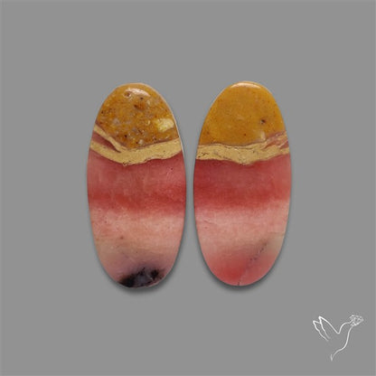 Peruvian Pink Opal Pair Bicolor