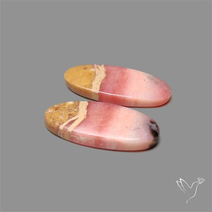 Peruvian Pink Opal Pair Bicolor
