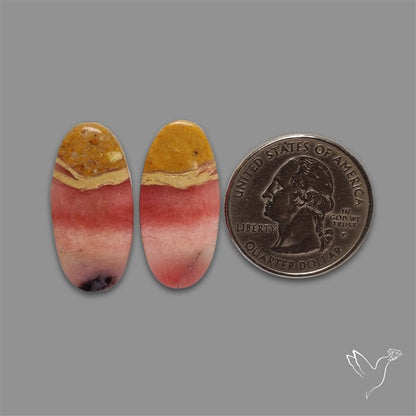 Peruvian Pink Opal Pair Bicolor