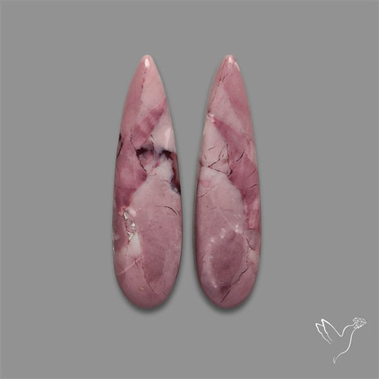 Hyacinth Jasper Cabochons Pair