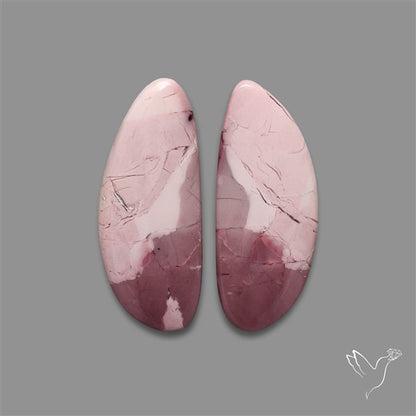 Hyacinth Jasper Cabochons Pair