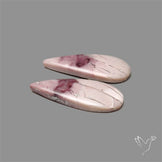 Hyacinth Jasper Cabochons Pair