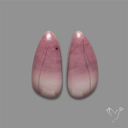 Hyacinth Jasper Cabochons Pair