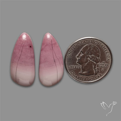 Hyacinth Jasper Cabochons Pair