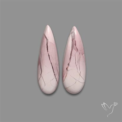 Hyacinth Jasper Cabochons Pair