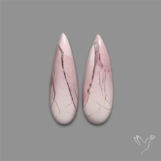Hyacinth Jasper Cabochons Pair